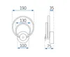tooLight Wandlampe App1043-W Gold Led Ringe 2-Lichtquelle Produktbild-Vorschau 6