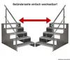 5 Stufen Standtreppe Modell 2 verzinkt Tritthöhe 18 cm, Produktbild-Vorschau 3