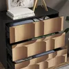 Commode Vicco Eliza noir/chêne 80x81.2cm avec 3 tiroirs, Voir les images du produit 4