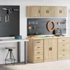 vidaXL Szafki garażowe 2 szt. materiał drewnopochodny dąb Podgląd zdjęcia produktu 2