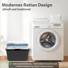 BigDean Wäschekorb mit Henkel 35L Rattan Design – Produktbild-Vorschau 2