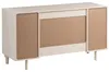 BELIANI Schreibtisch Hellbeige MDF 140 x 50 cm mit Türen Produktbild-Vorschau 6