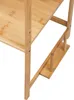 A close-up view of a wooden shelf unit, showing the texture and construction. Produktbild-Vorschau