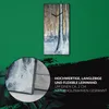 Wandkunst Leinwand Bild Uhr 30x60 Gemälde Abstrakte Winter Produktbild-Vorschau 5