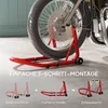 HOMCOM Support avant pour moto, support de montage, cric Voir les images du produit 7
