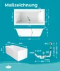 Calmwaters® Acryl Premium Badewanne Komplettset 190x90 cm - Produktbild-Vorschau 5