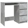 A concrete-effect desk with drawers on a white background. Voir les images du produit