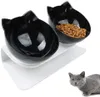 Katzen Futternapf, Doppelte Katzennäpfe mit erhöhtem Produktbild-Vorschau 1