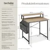 tectake® Schreibtisch Everett 80 x 55 x 90 cm Produktbild-Vorschau 5