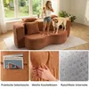 2-in-1 Cord Schlafsofa, modulares Bodensofa mit Kissen, 196 Produktbild-Vorschau 9