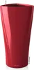 A tall, red, high-gloss planter with a water level indicator visible at the top. Náhled obrázku produktu