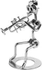 A metal figurine of a musician playing a trumpet, made from nuts, bolts, and other hardware. Náhled obrázku produktu