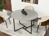 Kulatý jídelní stůl 120 KEON - černý / beton Náhled obrázku produktu 4