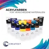 CREATEST Acrylfarben-Set 16x75 ml inkl. Pinsel & Produktbild-Vorschau 5