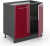 Spülenunterschrank Vicco Fame-Line Bordeaux Hochglanz 80 cm Produktbild-Vorschau 5