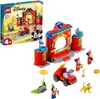 A LEGO Disney Mickey and Friends Fire Station and Fire Truck playset is displayed with its packaging. Produktbild-Vorschau