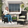 Yaheetech 5er Gartenmöbel Set, aus Rattan, inkl. 2 Produktbild-Vorschau 2