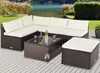 Salon de jardin lounge en polyrotin 16 pièces Canapé de Voir les images du produit 2