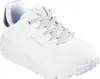 A white Skechers sneaker with rose gold accents. Anteprima dell’immagine prodotto