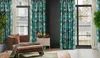Rideau sur ruban noir Vert 140x270 cm Feuilles botaniques Voir les images du produit 14