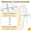 4er Set Esszimmerstuhl aus transparentem Kunststoff, Produktbild-Vorschau 7