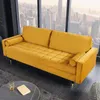 Elegantes Design 3er Sofa COZY VELVET 220cm senfgelb Samt Produktbild-Vorschau 2
