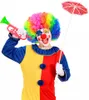 Clown Kinderperücke Regenbogenfarbig Produktbild-Vorschau 2