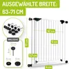 Bomi Türschutzgitter ohne Bohren, 63-251 cm, Metall Weiß | Produktbild-Vorschau 7