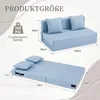 Bodensofa mit schlaffunktion, Klappbar Schlafsofas, 3-in-1, Produktbild-Vorschau 3