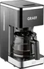 A black and silver GRAEF coffee maker with a glass carafe filled with coffee. Produktbild-Vorschau