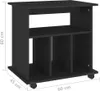 vidaXL Armadio a rotelle nero 60x45x60 cm Materiale a base Anteprima dell’immagine prodotto 7