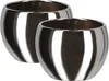Two silver ceramic pots are shown against a white background. Podgląd zdjęcia produktu