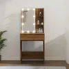 toaletný stolík vidaXL s LED optikou hnedý dub 60x40x140 cm Náhľad obrázku produktu 2