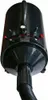 A black dog dryer with a hose attachment, shown from a low angle. Produktbild-Vorschau