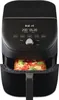A black Instant Pot Vortex Slim Airfryer with a pizza inside the basket, displayed on a white background. Produktbild-Vorschau