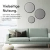 Wandspiegel 40 cm, rund, matt schwarz, Aluminiumrahmen Produktbild-Vorschau 3