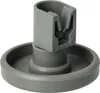 A single gray plastic dishwasher basket roller with a circular base and a U-shaped holder. Produktbild-Vorschau