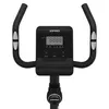 Close-up of the handlebars and display of a stationary exercise bike. Produktbild-Vorschau