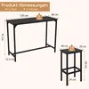 COSTWAY Bartisch mit Barhocker Set, Essgruppe für 2 Produktbild-Vorschau 7