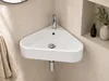 Lavabo in Vetroceramica Ava, angolare, da appendere, bianco Anteprima dell’immagine prodotto 6