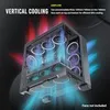 Diagram showing vertical airflow and cooling within a PC case. Voir les images du produit