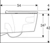 Geberit ONE Wand-Tiefspül-WC, mit TurboFlush und WC-Sitz Produktbild-Vorschau 22