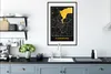 MuchoWow® Gerahmtes Poster Flensburg - Gold - Stadtplan - Produktbild-Vorschau 4