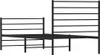 A black metal bed frame shown from a side-angle against a white background. It has a headboard and footboard. Podgląd zdjęcia produktu