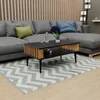 Couchtisch Lamellen Fürs Wohnzimmer Schwarz/WOTAN Produktbild-Vorschau 3