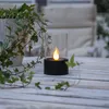 LED Solar Windlicht - warmweiße Flamme - H: 14cm - D: 8,5cm - Dämmerungssensor Produktbild-Vorschau
