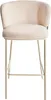 BELIANI Barstuhl 2er Set Hellbeige Bouclé und Metall mit Produktbild-Vorschau 6