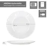 6x Kuchenteller Arkona Opalglas 19cm weiß Frühstücks-Teller Produktbild-Vorschau 6