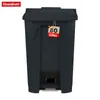 A dark gray trash can with a foot pedal, shown on a white background. Podgląd zdjęcia produktu