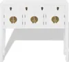 A white Chinese-style sideboard with four drawers on top and three cabinets below, featuring ornate gold hardware. Anteprima dell’immagine prodotto